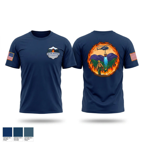 Old School Cotton Feel Shirt, Blue Ridge Fire Resources, Fire Department, Teamtime, Team time, sublimation, custom sports apparel, team uniforms, spirit wear, spiritwear, sports uniforms, custom shirts, team store, custom team store, fundraiser sports, apparel fundraiser
