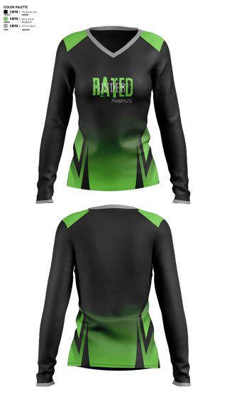 Womens Long Sleeve Vneck Shirt, Underrated prospects, Women's Basketball, Teamtime, Team time, sublimation, custom sports apparel, team uniforms, spirit wear, spiritwear, sports uniforms, custom shirts, team store, custom team store, fundraiser sports, apparel fundraiser
