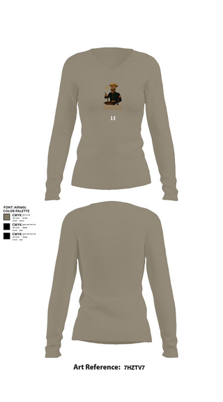 Womens Long Sleeve Vneck Shirt, 1/1, Marines, Teamtime, Team time, sublimation, custom sports apparel, team uniforms, spirit wear, spiritwear, sports uniforms, custom shirts, team store, custom team store, fundraiser sports, apparel fundraiser