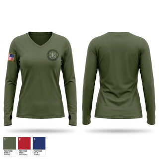 Womens Long Sleeve Vneck Shirt, Western Wayne SWAT, Police, Teamtime, Team time, sublimation, custom sports apparel, team uniforms, spirit wear, spiritwear, sports uniforms, custom shirts, team store, custom team store, fundraiser sports, apparel fundraiser