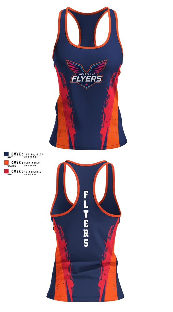 Womens Track Singlet, Heartland Flyers, Track & Field, Teamtime, Team time, sublimation, custom sports apparel, team uniforms, spirit wear, spiritwear, sports uniforms, custom shirts, team store, custom team store, fundraiser sports, apparel fundraiser