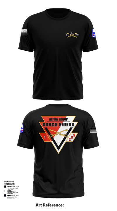 A Troop, 1st squadron-299th Calvary Regiment 70291790 Short Sleeve Performance Shirt - 101