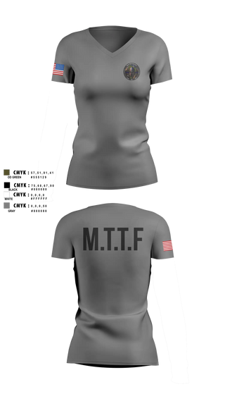 Womens Short Sleeve Vneck Shirt, Major Theft Task Force, Police, Teamtime, Team time, sublimation, custom sports apparel, team uniforms, spirit wear, spiritwear, sports uniforms, custom shirts, team store, custom team store, fundraiser sports, apparel fundraiser