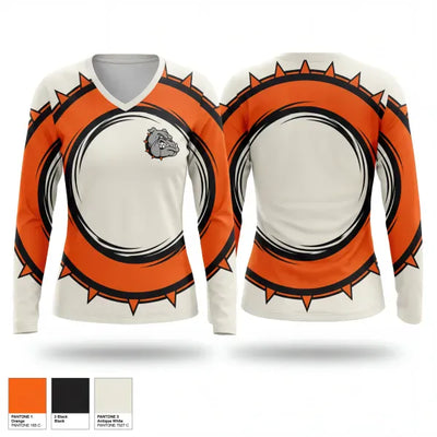 Martinsburg Bulldogs 61915048 Women's Long Sleeve V-neck Shirt - 1