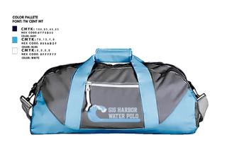 Duffle Bag, Gig Harbor Water Polo, Water Polo, Teamtime, Team time, sublimation, custom sports apparel, team uniforms, spirit wear, spiritwear, sports uniforms, custom shirts, team store, custom team store, fundraiser sports, apparel fundraiser