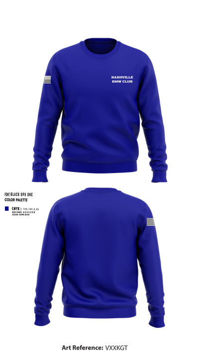 BMW Club of Nashville 77939303 Crew Neck Sweatshirt - 100