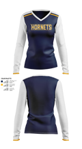 Harpursville Hornets Women's Long Sleeve V-neck Shirt - 21