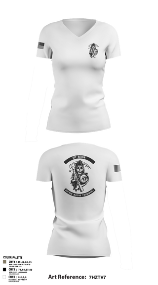 Womens Short Sleeve Vneck Shirt, 1st Recon, Marines, Teamtime, Team time, sublimation, custom sports apparel, team uniforms, spirit wear, spiritwear, sports uniforms, custom shirts, team store, custom team store, fundraiser sports, apparel fundraiser