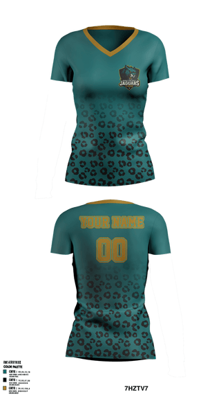 Womens Short Sleeve Vneck Shirt, southeast Jaguars, , Teamtime, Team time, sublimation, custom sports apparel, team uniforms, spirit wear, spiritwear, sports uniforms, custom shirts, team store, custom team store, fundraiser sports, apparel fundraiser