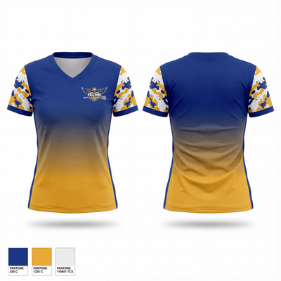Saddle Brook Falcons Lacrosse 64067977 Women's Short Sleeve V-neck Shirt - 1