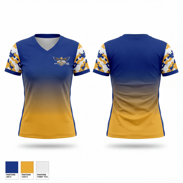 Womens Short Sleeve Vneck Shirt, Saddle Brook Falcons Lacrosse, Men's Lacrosse, Teamtime, Team time, sublimation, custom sports apparel, team uniforms, spirit wear, spiritwear, sports uniforms, custom shirts, team store, custom team store, fundraiser sports, apparel fundraiser