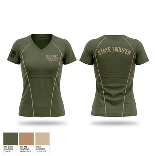 Womens Short Sleeve Vneck Shirt, New Jersey State Police - IT Services Unit, Police, Teamtime, Team time, sublimation, custom sports apparel, team uniforms, spirit wear, spiritwear, sports uniforms, custom shirts, team store, custom team store, fundraiser sports, apparel fundraiser