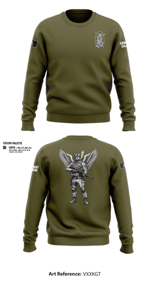 Crew Neck Sweatshirt, Louisiana State Guard, Army, Teamtime, Team time, sublimation, custom sports apparel, team uniforms, spirit wear, spiritwear, sports uniforms, custom shirts, team store, custom team store, fundraiser sports, apparel fundraiser