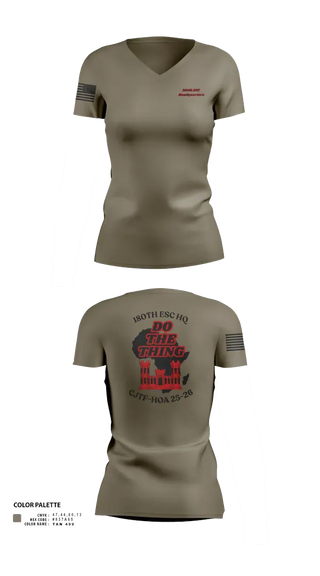 Womens Short Sleeve Vneck Shirt, 180th ESC, Army, Teamtime, Team time, sublimation, custom sports apparel, team uniforms, spirit wear, spiritwear, sports uniforms, custom shirts, team store, custom team store, fundraiser sports, apparel fundraiser