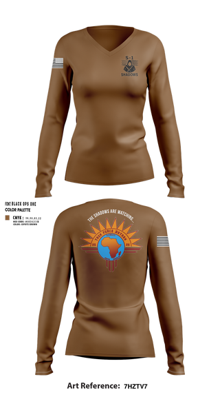 Womens Long Sleeve Vneck Shirt, TF BATAAN S1, Army, Teamtime, Team time, sublimation, custom sports apparel, team uniforms, spirit wear, spiritwear, sports uniforms, custom shirts, team store, custom team store, fundraiser sports, apparel fundraiser