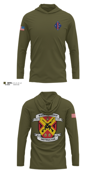 Long Sleeve Hooded Sun Shirt, FMTC Division School, Marines, Teamtime, Team time, sublimation, custom sports apparel, team uniforms, spirit wear, spiritwear, sports uniforms, custom shirts, team store, custom team store, fundraiser sports, apparel fundraiser