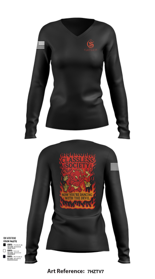 Womens Long Sleeve Vneck Shirt, Classless Society, , Teamtime, Team time, sublimation, custom sports apparel, team uniforms, spirit wear, spiritwear, sports uniforms, custom shirts, team store, custom team store, fundraiser sports, apparel fundraiser