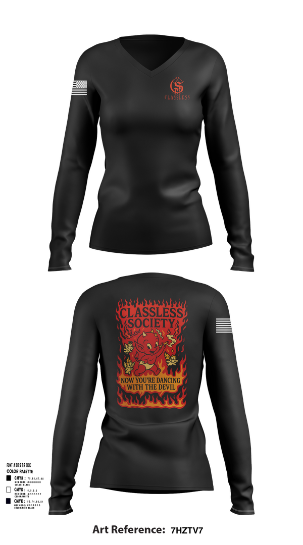 Womens Long Sleeve Vneck Shirt, Classless Society, , Teamtime, Team time, sublimation, custom sports apparel, team uniforms, spirit wear, spiritwear, sports uniforms, custom shirts, team store, custom team store, fundraiser sports, apparel fundraiser