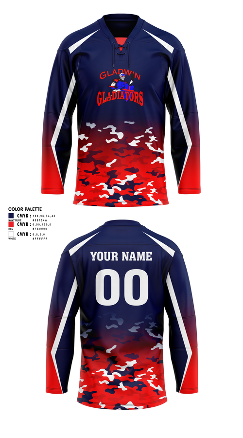 Hockey Jersey, Gladwin Gladiators, Ice Hockey, Teamtime, Team time, sublimation, custom sports apparel, team uniforms, spirit wear, spiritwear, sports uniforms, custom shirts, team store, custom team store, fundraiser sports, apparel fundraiser