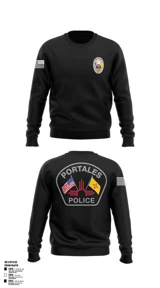 Crew Neck Sweatshirt, Portales Police Department, Police, Teamtime, Team time, sublimation, custom sports apparel, team uniforms, spirit wear, spiritwear, sports uniforms, custom shirts, team store, custom team store, fundraiser sports, apparel fundraiser