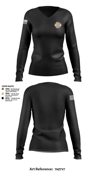 Womens Long Sleeve Vneck Shirt, A co 1/109, National Guard, Teamtime, Team time, sublimation, custom sports apparel, team uniforms, spirit wear, spiritwear, sports uniforms, custom shirts, team store, custom team store, fundraiser sports, apparel fundraiser