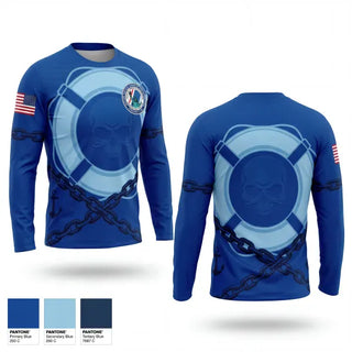Long Sleeve Performance Shirt, US Coast Guard Sector New York Lower Manhattan Aux Flotilla, Coast Guard, Teamtime, Team time, sublimation, custom sports apparel, team uniforms, spirit wear, spiritwear, sports uniforms, custom shirts, team store, custom team store, fundraiser sports, apparel fundraiser