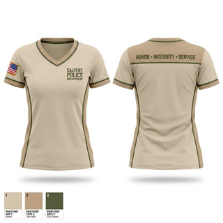 Womens Short Sleeve Vneck Shirt, CALVERT POLICE DEPARTMENT, Police, Teamtime, Team time, sublimation, custom sports apparel, team uniforms, spirit wear, spiritwear, sports uniforms, custom shirts, team store, custom team store, fundraiser sports, apparel fundraiser