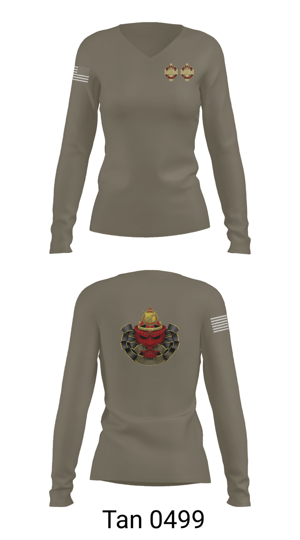 Womens Long Sleeve Vneck Shirt, 524TH DSSB, Army, Teamtime, Team time, sublimation, custom sports apparel, team uniforms, spirit wear, spiritwear, sports uniforms, custom shirts, team store, custom team store, fundraiser sports, apparel fundraiser