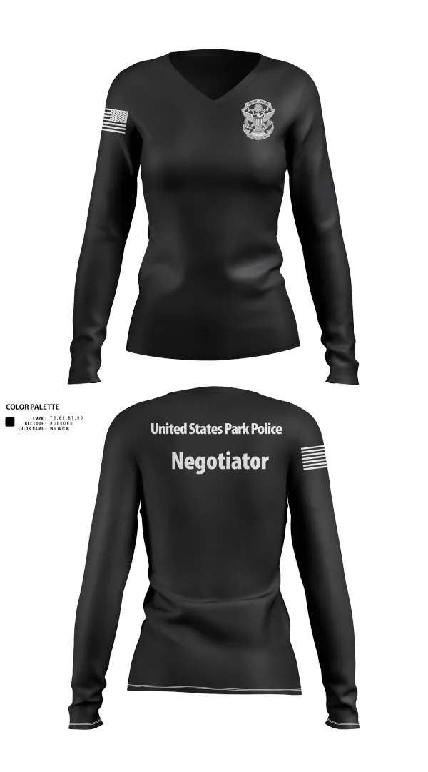 Womens Long Sleeve Vneck Shirt, Crisis Negotiations Team, , Teamtime, Team time, sublimation, custom sports apparel, team uniforms, spirit wear, spiritwear, sports uniforms, custom shirts, team store, custom team store, fundraiser sports, apparel fundraiser
