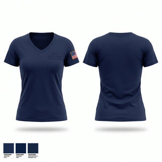 Womens Short Sleeve Vneck Shirt, City of South Daytona Public Safety, Police, Teamtime, Team time, sublimation, custom sports apparel, team uniforms, spirit wear, spiritwear, sports uniforms, custom shirts, team store, custom team store, fundraiser sports, apparel fundraiser