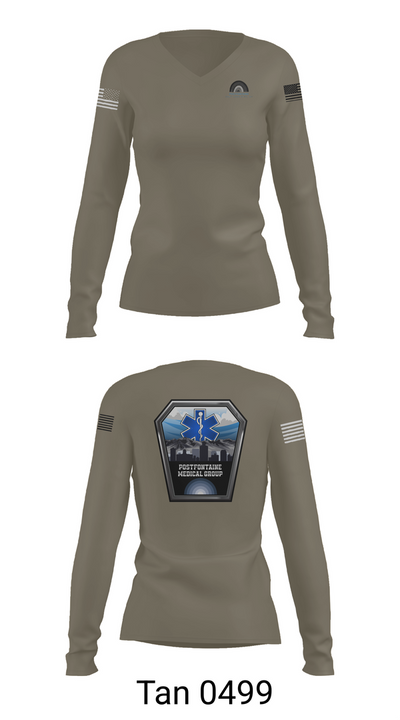 Union Medical Services 64741548 Women's Long Sleeve V-neck Shirt - 77