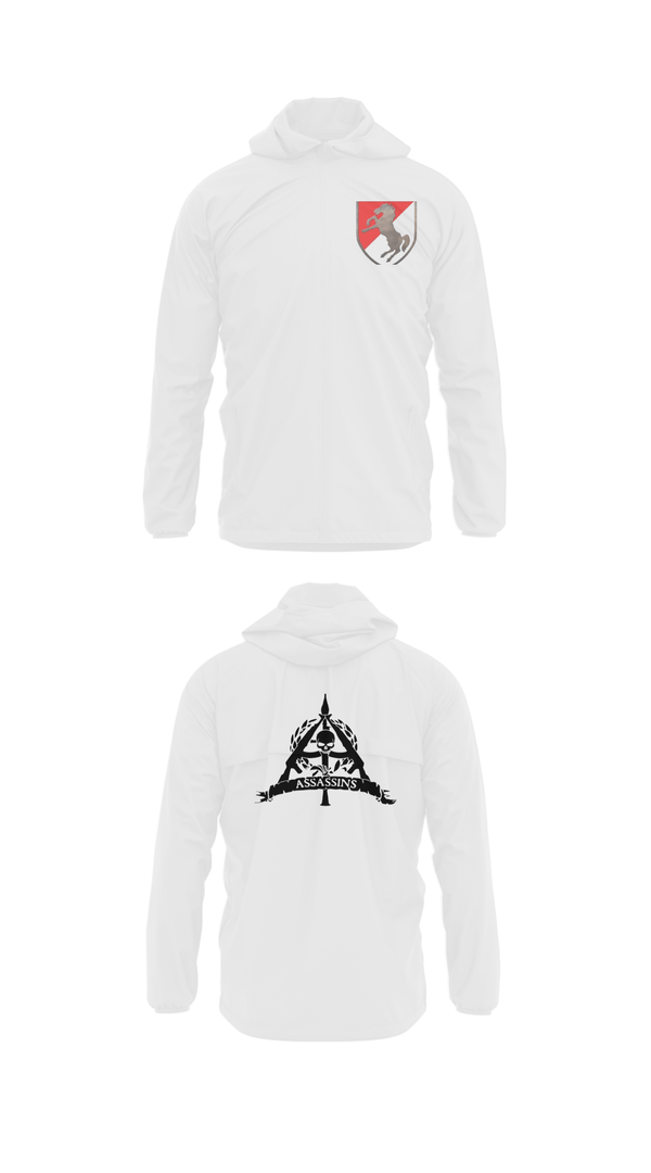Windbreaker, 1/11 ACR Assassin Troop, Army, Teamtime, Team time, sublimation, custom sports apparel, team uniforms, spirit wear, spiritwear, sports uniforms, custom shirts, team store, custom team store, fundraiser sports, apparel fundraiser