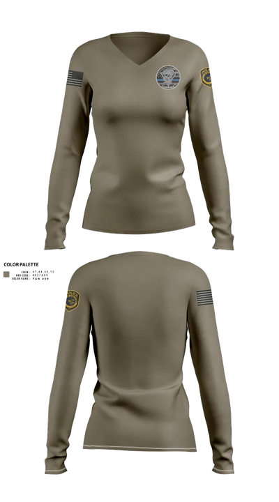 Robstown Police Department Narcotics Division Women's Long Sleeve V-neck Shirt - 61