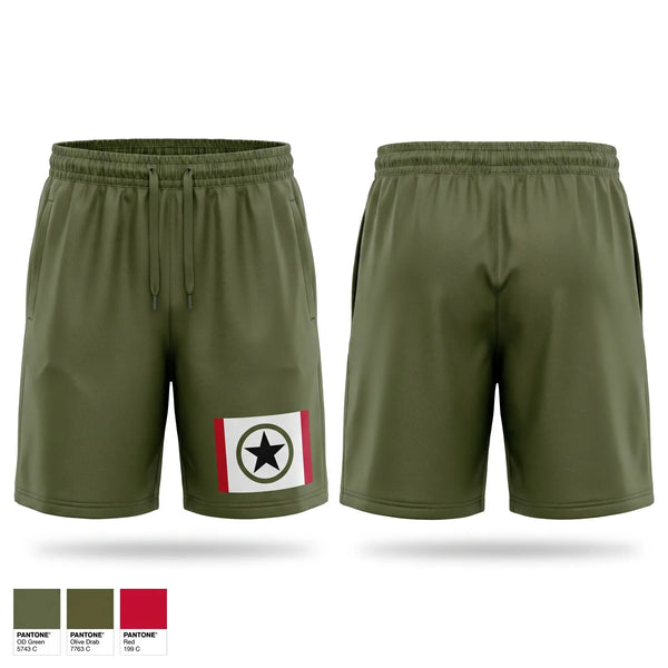 Athletic Shorts With Pockets, The Clays, Army, Teamtime, Team time, sublimation, custom sports apparel, team uniforms, spirit wear, spiritwear, sports uniforms, custom shirts, team store, custom team store, fundraiser sports, apparel fundraiser