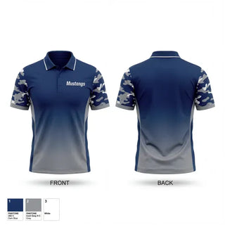 Short Sleeve Performance Polo, Mustangs, Baseball, Teamtime, Team time, sublimation, custom sports apparel, team uniforms, spirit wear, spiritwear, sports uniforms, custom shirts, team store, custom team store, fundraiser sports, apparel fundraiser