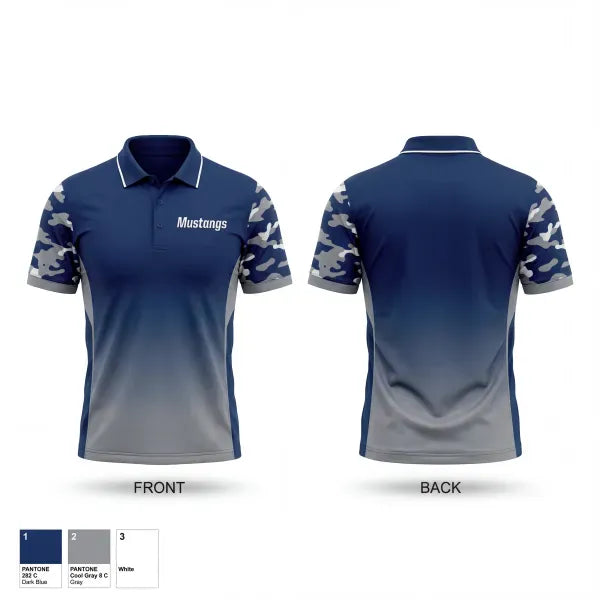 Short Sleeve Performance Polo, Mustangs, Baseball, Teamtime, Team time, sublimation, custom sports apparel, team uniforms, spirit wear, spiritwear, sports uniforms, custom shirts, team store, custom team store, fundraiser sports, apparel fundraiser
