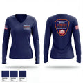 Hindsville rural fire department 31876282 Women's Long Sleeve V-neck Shirt - 1