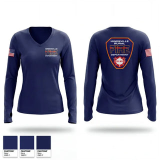 Womens Long Sleeve Vneck Shirt, Hindsville rural fire department, Fire Department, Teamtime, Team time, sublimation, custom sports apparel, team uniforms, spirit wear, spiritwear, sports uniforms, custom shirts, team store, custom team store, fundraiser sports, apparel fundraiser