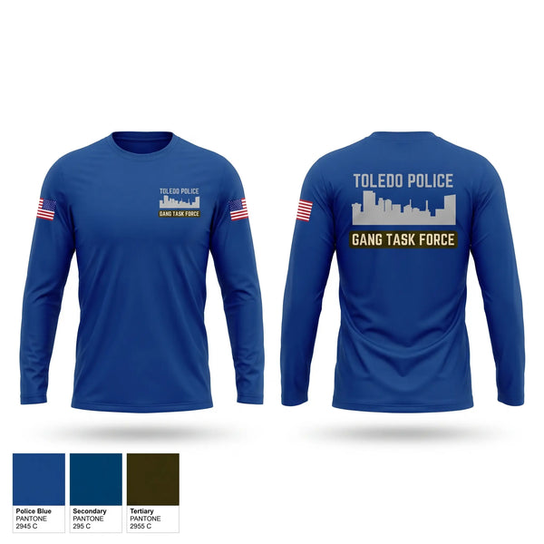 Long Sleeve Performance Shirt, Toledo Police Gang Task Force, Police, Teamtime, Team time, sublimation, custom sports apparel, team uniforms, spirit wear, spiritwear, sports uniforms, custom shirts, team store, custom team store, fundraiser sports, apparel fundraiser