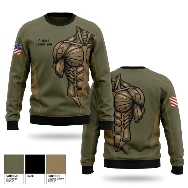 Crew Neck Sweatshirt, Always beside you, EMS/EMT, Teamtime, Team time, sublimation, custom sports apparel, team uniforms, spirit wear, spiritwear, sports uniforms, custom shirts, team store, custom team store, fundraiser sports, apparel fundraiser