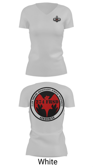 Womens Short Sleeve Vneck Shirt, 274th FRSD (Airborne), Army, Teamtime, Team time, sublimation, custom sports apparel, team uniforms, spirit wear, spiritwear, sports uniforms, custom shirts, team store, custom team store, fundraiser sports, apparel fundraiser