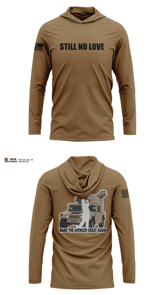 Long Sleeve hooded sunshirt, E 2-55, Army, Teamtime, Team time, sublimation, custom sports apparel, team uniforms, spirit wear, spiritwear, sports uniforms, custom shirts, team store, custom team store, fundraiser sports, apparel fundraiser