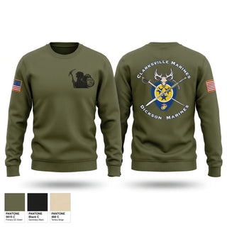 Crew Neck Sweatshirt, RSS Clarksville, Marines, Teamtime, Team time, sublimation, custom sports apparel, team uniforms, spirit wear, spiritwear, sports uniforms, custom shirts, team store, custom team store, fundraiser sports, apparel fundraiser
