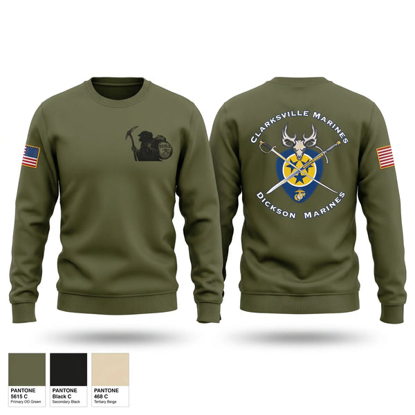 Crew Neck Sweatshirt, RSS Clarksville, Marines, Teamtime, Team time, sublimation, custom sports apparel, team uniforms, spirit wear, spiritwear, sports uniforms, custom shirts, team store, custom team store, fundraiser sports, apparel fundraiser