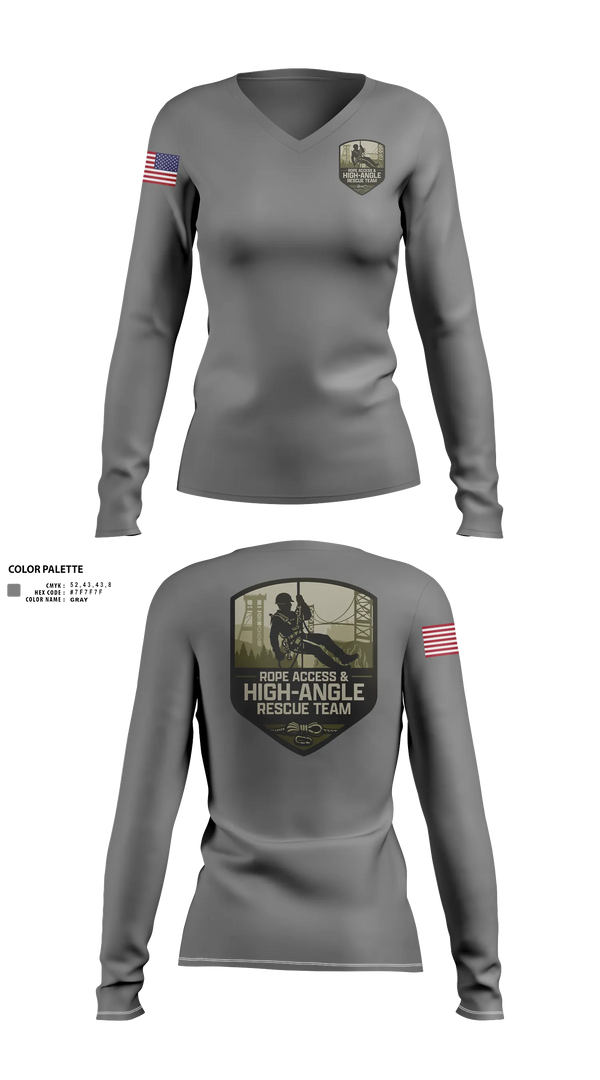 Womens Long Sleeve Vneck Shirt, Medtex services, Fire Department, Teamtime, Team time, sublimation, custom sports apparel, team uniforms, spirit wear, spiritwear, sports uniforms, custom shirts, team store, custom team store, fundraiser sports, apparel fundraiser
