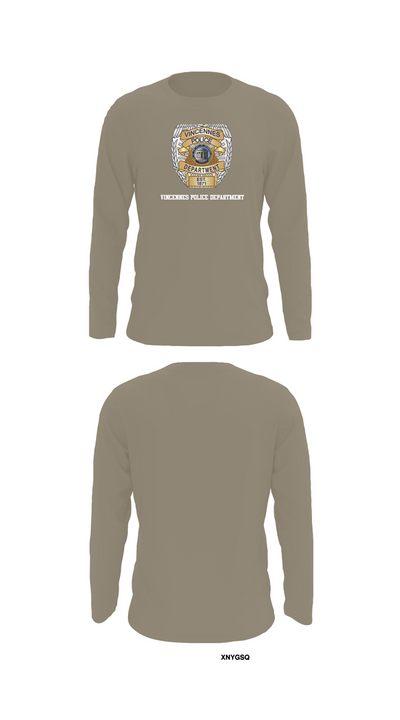 Vincennes Police Department 76255219 Long Sleeve Performance Shirt 69