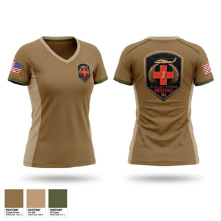 Womens Short Sleeve Vneck Shirt, 1-171 MEDEVAC, National Guard, Teamtime, Team time, sublimation, custom sports apparel, team uniforms, spirit wear, spiritwear, sports uniforms, custom shirts, team store, custom team store, fundraiser sports, apparel fundraiser