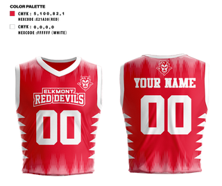 Mens Basketball Jersey, Elkmont Red Devils, Men's Basketball, Teamtime, Team time, sublimation, custom sports apparel, team uniforms, spirit wear, spiritwear, sports uniforms, custom shirts, team store, custom team store, fundraiser sports, apparel fundraiser