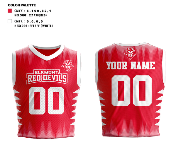Mens Basketball Jersey, Elkmont Red Devils, Men's Basketball, Teamtime, Team time, sublimation, custom sports apparel, team uniforms, spirit wear, spiritwear, sports uniforms, custom shirts, team store, custom team store, fundraiser sports, apparel fundraiser