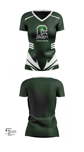 Womens Short Sleeve Vneck Shirt, Cloudcroft Bears Band, Spirit Store, Teamtime, Team time, sublimation, custom sports apparel, team uniforms, spirit wear, spiritwear, sports uniforms, custom shirts, team store, custom team store, fundraiser sports, apparel fundraiser